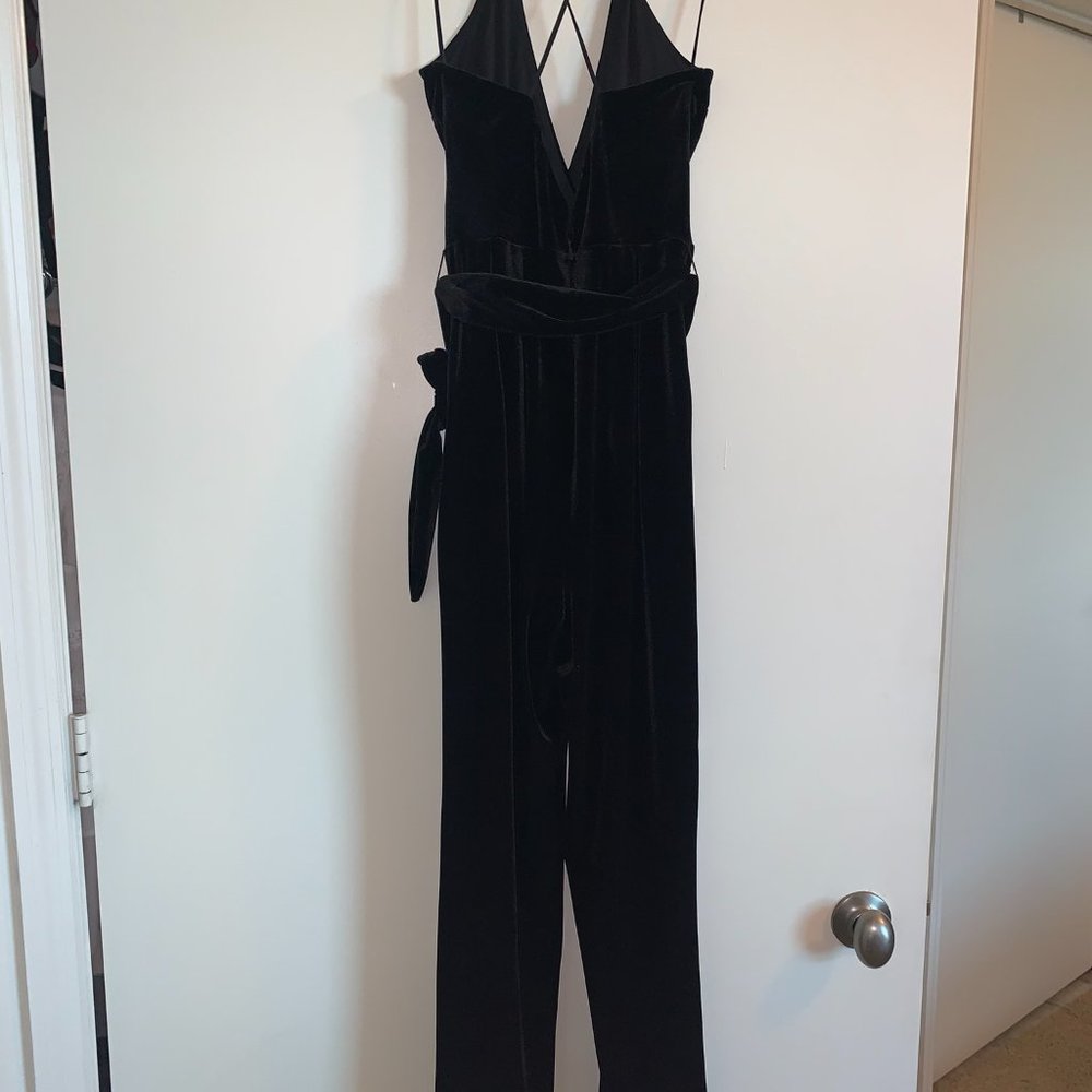 Black Express Velvet Jumpsuit